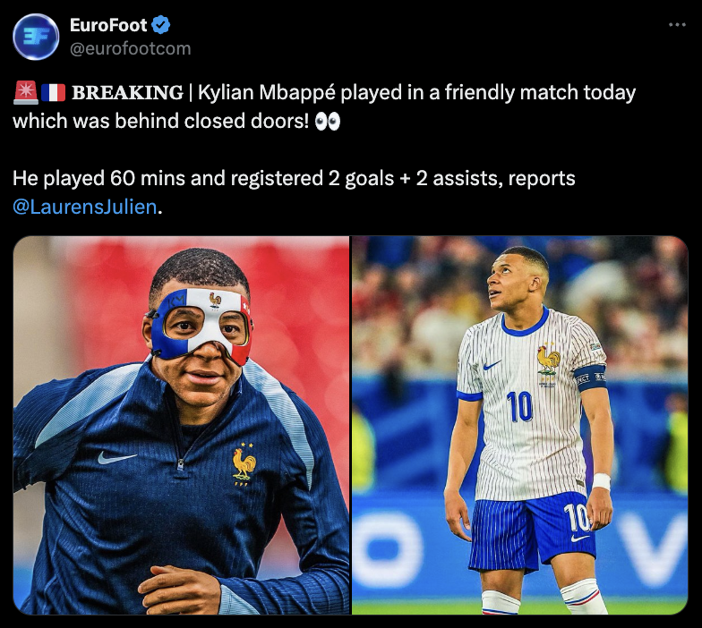 Mbappe update: 